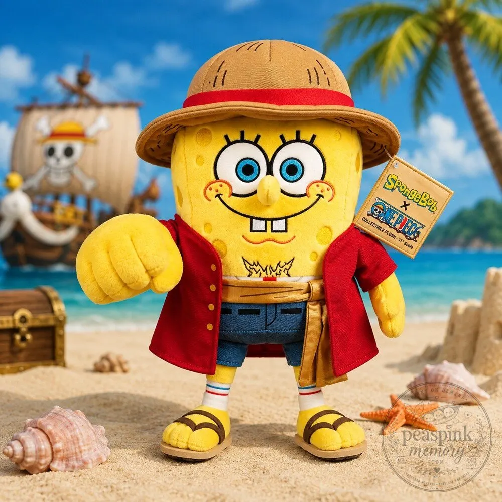 SpongeBob x One Piece Plush Doll for Collectors - Limited Edition