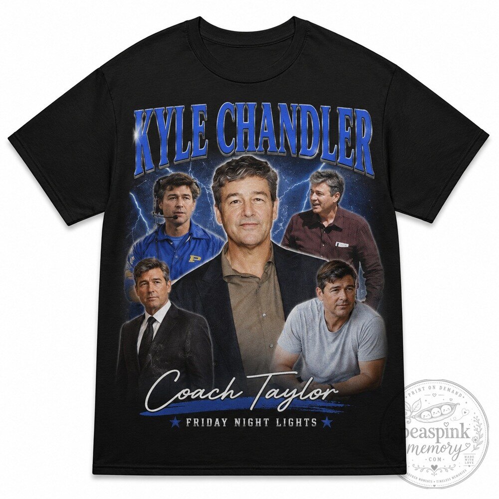 Kyle Chandler Friday Night Lights Retro Graphic T-Shirt Black