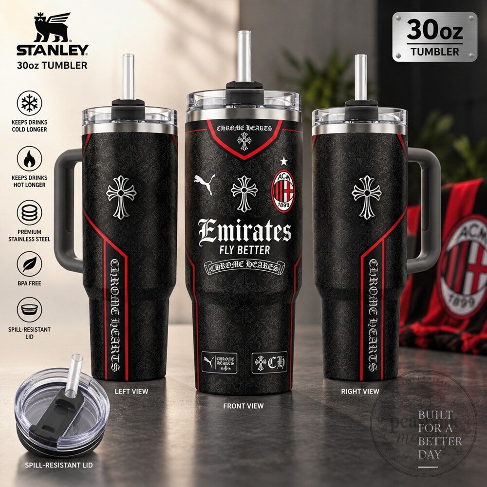 AC Milan x Puma x Chrome Hearts Tumbler for Stylish Game Day Support