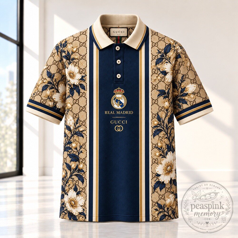 FC Real Madrid x Gucci Heritage Baroque Vintage Polo Shirt