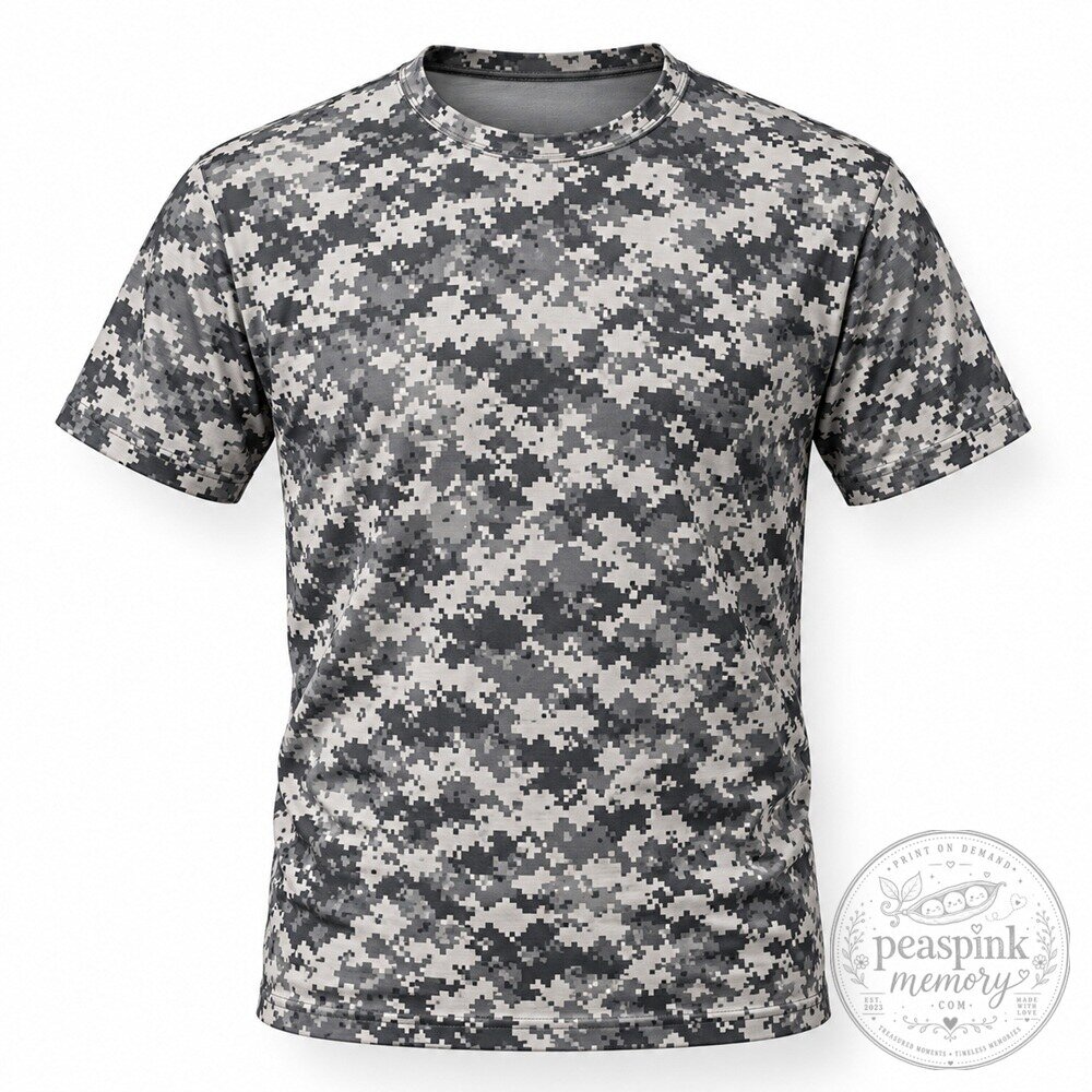Grey Digital Camouflage Shirt - Heavyweight Outdoor Travel 5 Grey Digital Camouflage Shirt - Heavyweight Outdoor Travel
