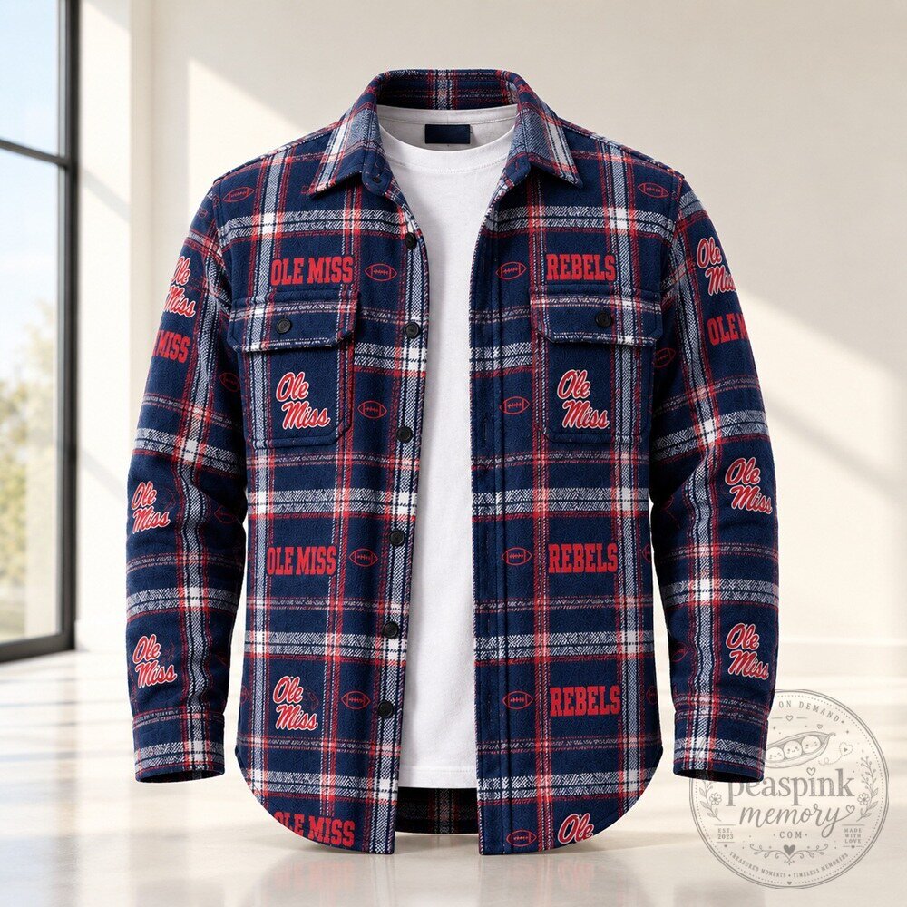 Ole Miss Rebels Men's Flannel Shirt 1 Ole Miss Rebels Men's Flannel Shirt