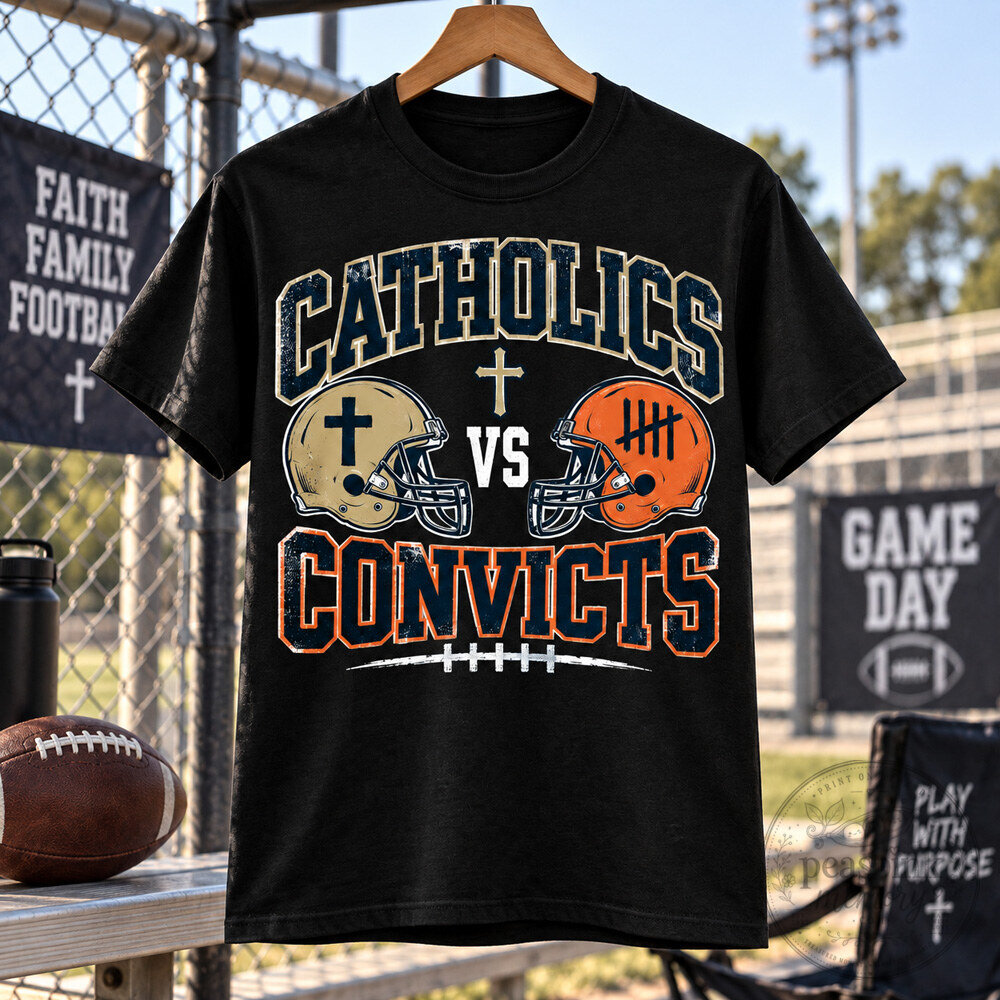 Catholics vs Convicts Shirt for Game Day Spirit and Team Loyalty