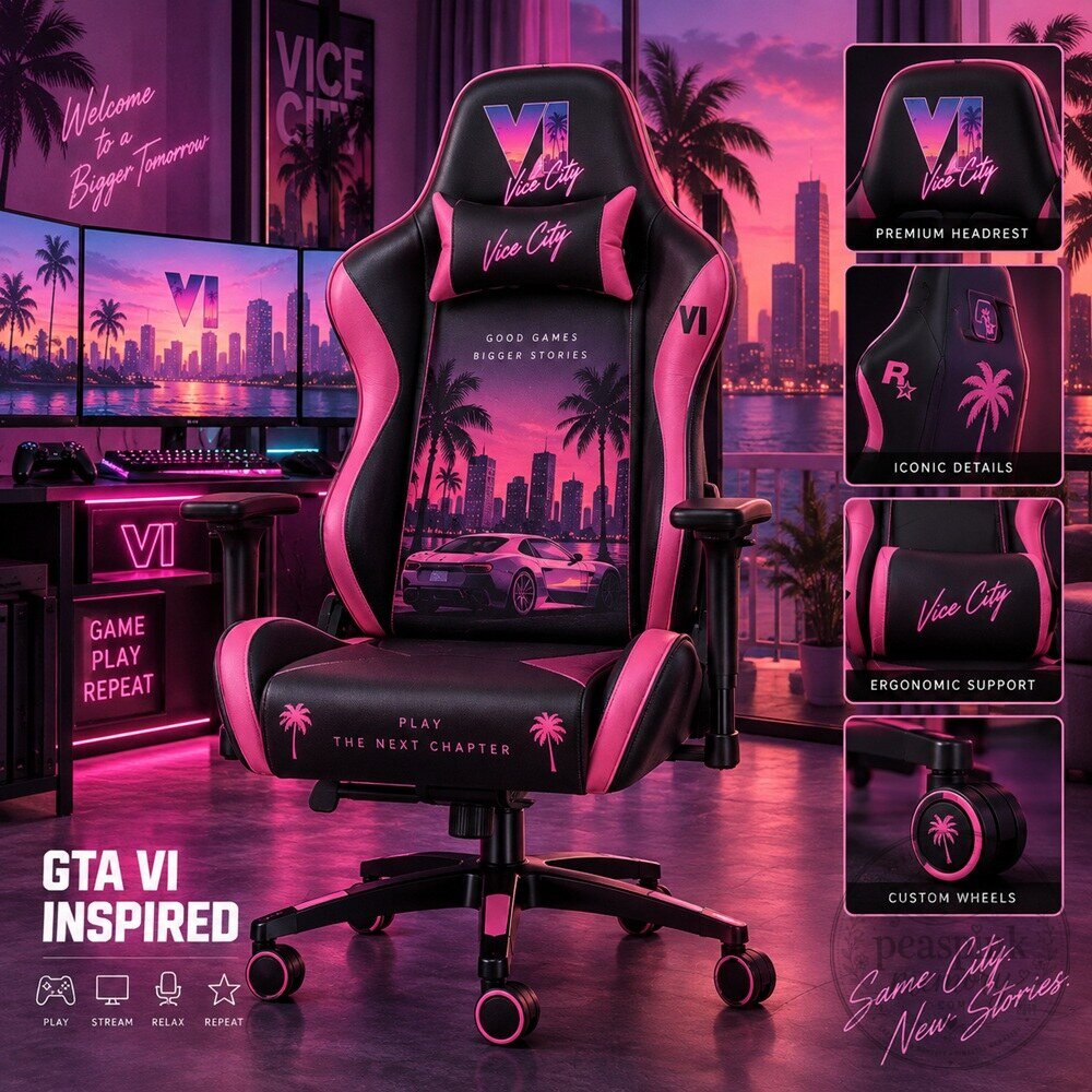 GTA VI Gaming Chair Specialized Designed For Comfort And Ergonomic Support