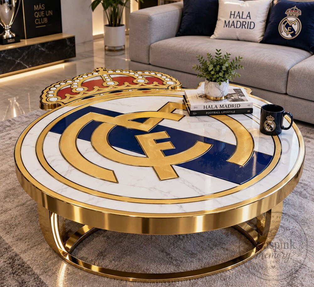 Luxury Real Madrid Crest Coffee Table 2026