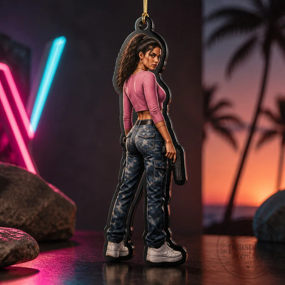 GTA 6 Lucia Caminos Christmas Ornament 3D Character Collectible