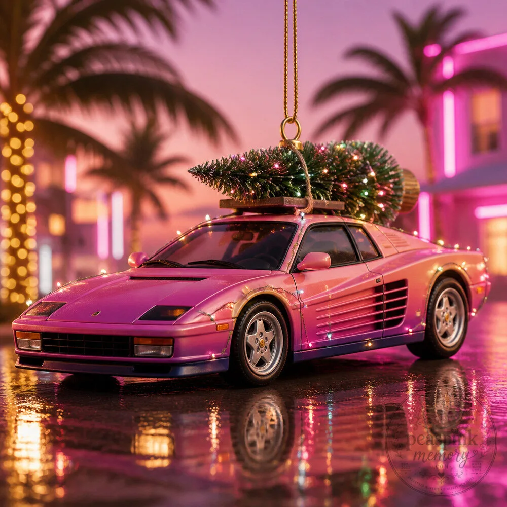 GTA 6 Christmas Ornament 3D Holiday Sports Car Collectible for Gamers and Car Fans