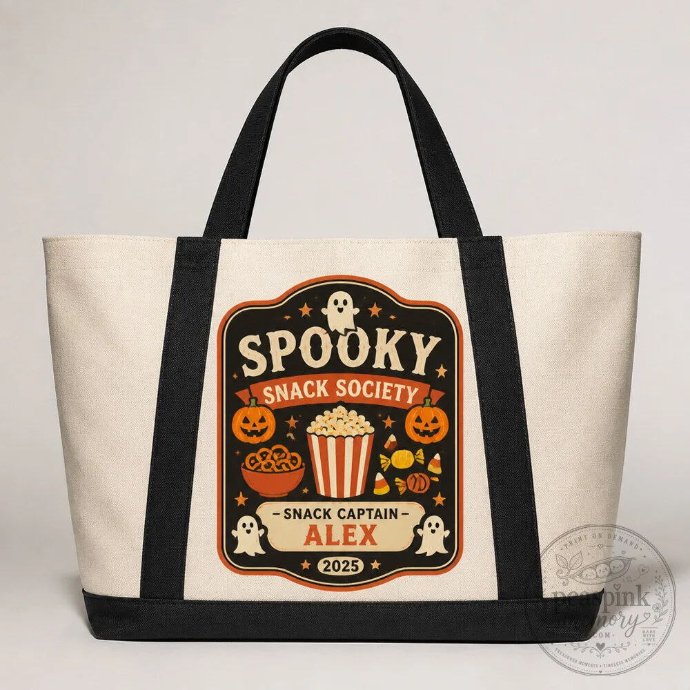 Personalized Spooky Snack Club Tote for Halloween Parties