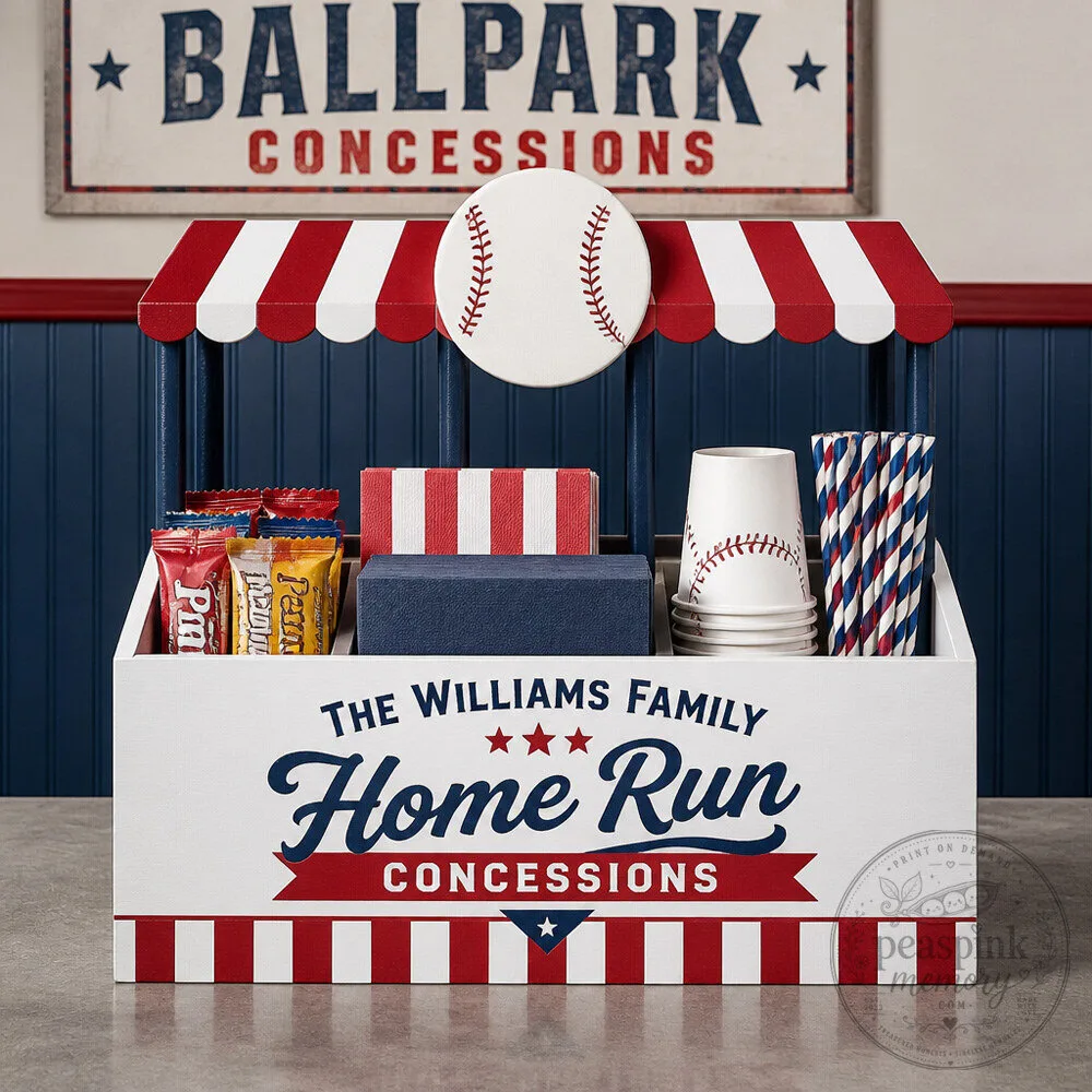 Mini Baseball Concession Stand Organizer for Playoff Watch Parties and Home Entertaining