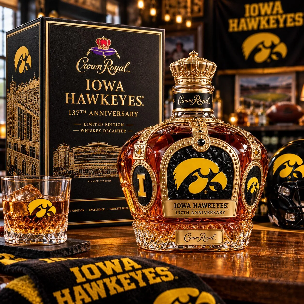Iowa Hawkeyes 137th Anniversary Hawkeye Decanter – Flash Sale